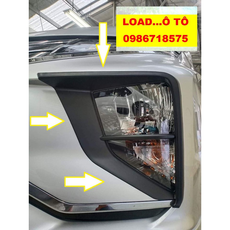 Full Bộ Ốp Viền Đèn Pha, Hậu, Ốp Tay Hõm Và Nắm Xăng Xe Mitsubishi Xpander 2022-2018, Xpander Cross Nhựa Đen ABS Cao Cấp