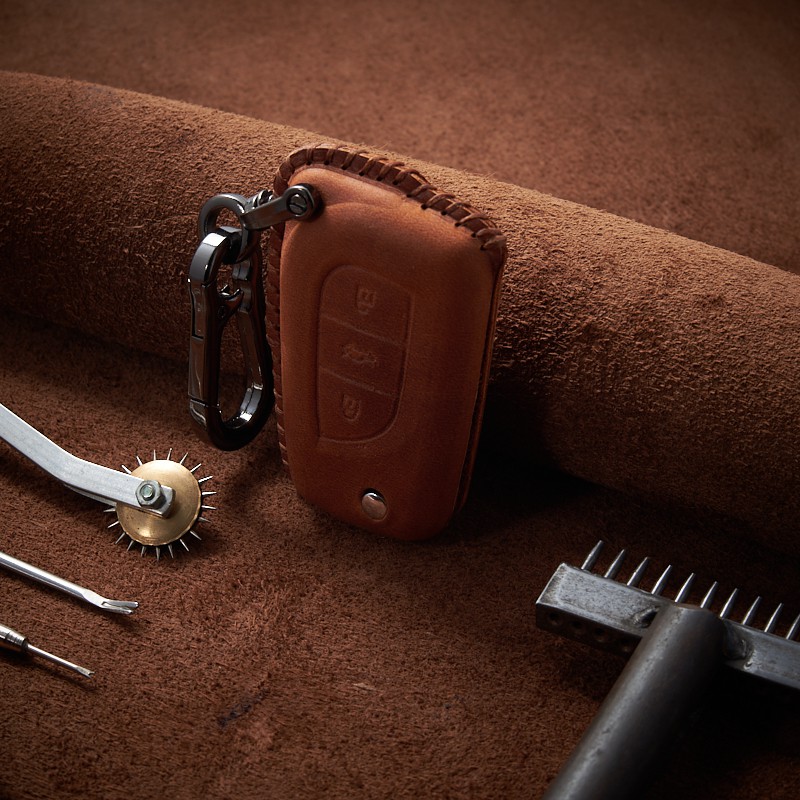 Bao Da Chìa Khóa Ô Tô Handmade Toyota Colora Altis 2015 / Innova 2019 Da Bò opkey