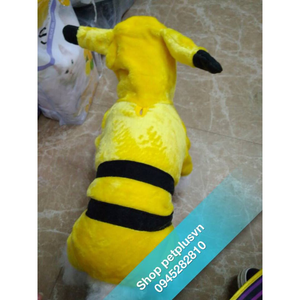 Quần Áo chó mèo Cosplay hình pikachu