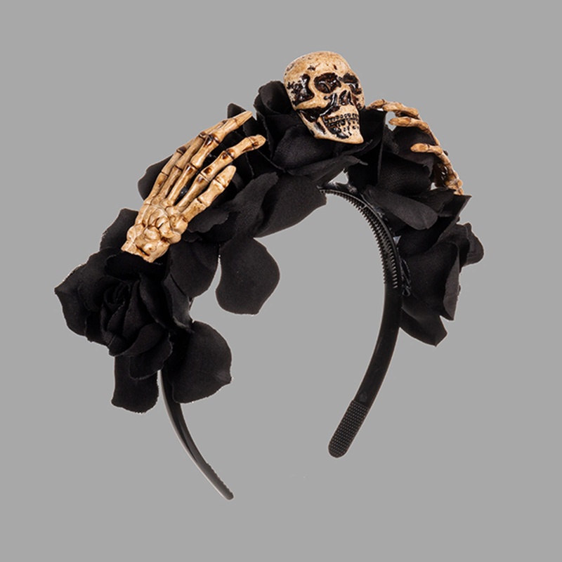 Flgo Băng Đô Hóa Trang Halloween Hình Vương Miện Đầu Lâu Hoa Hồng