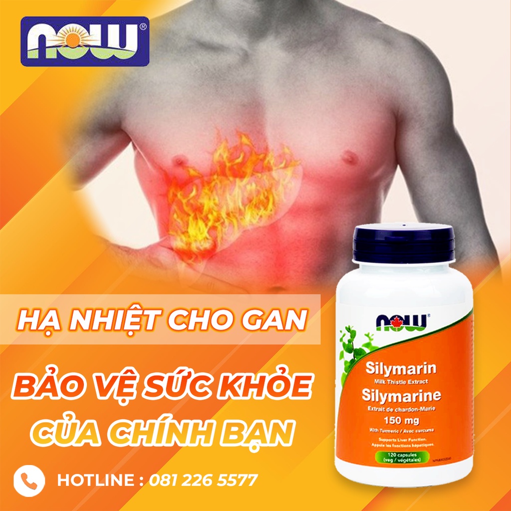 SILYMRIN Viên Uống Hỗ Trợ Giải Độc Gan Now Silymarin Milk Thistle 300mg