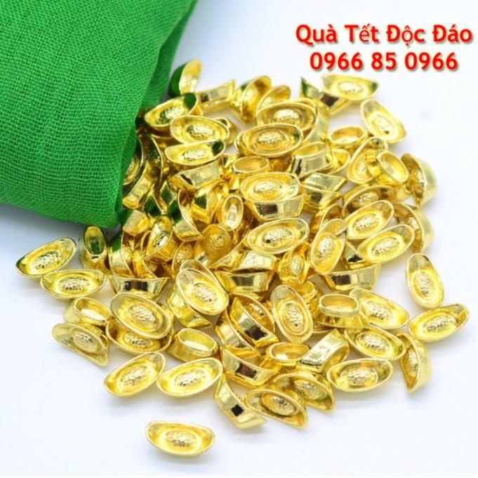Đồ thờ cúng phong thủy thỏi vàng kim nguyên bảo hút tài lộc Thỏi vàng Thần Tài đồng mạ vàng tài lộc giàu có
