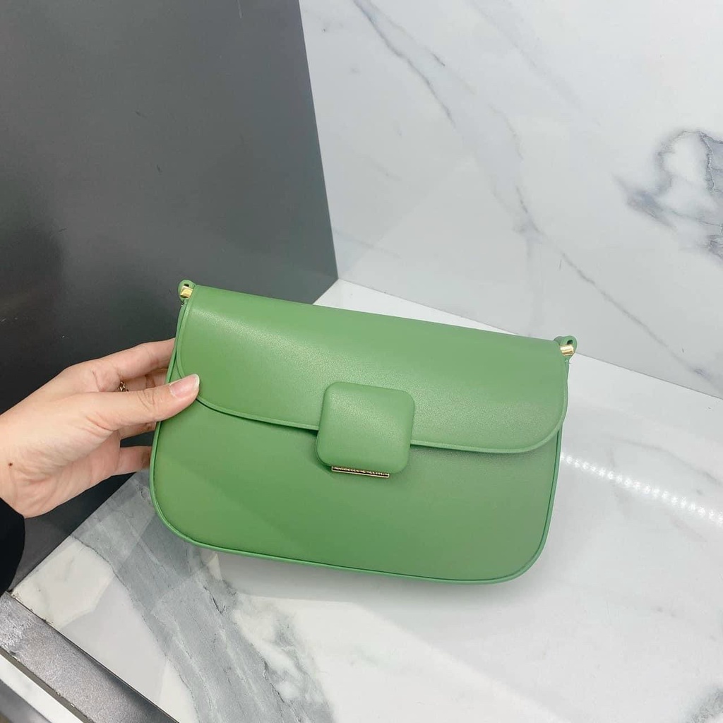 túi kẹp nách + đeo chéo nữ CK2-20270818 xanh lá hàng auth tuồn