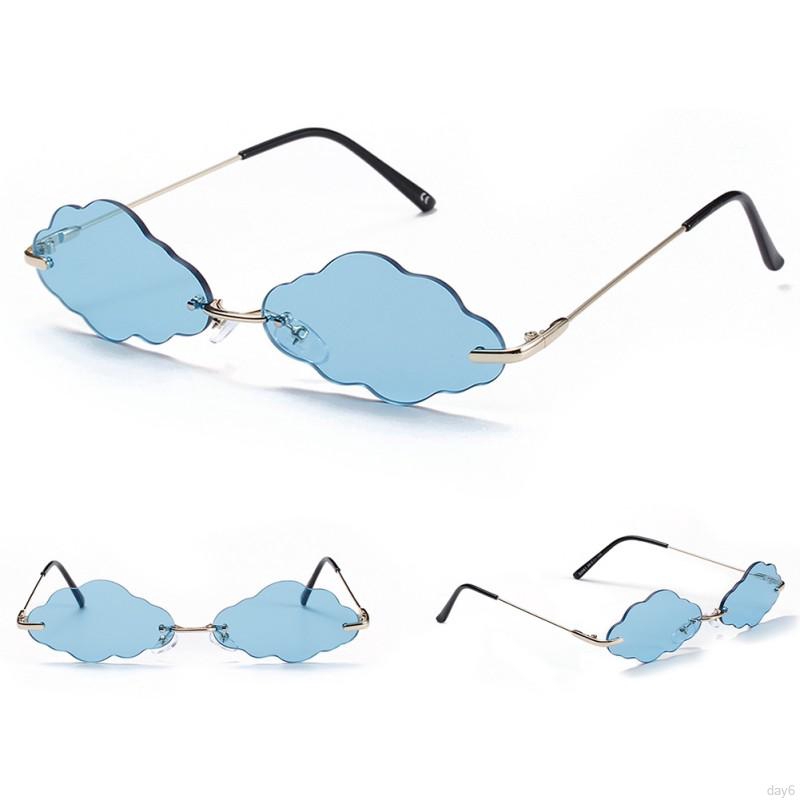 Kính Mát Gọng Hình Đám Mây Không Gọng Phong Cách Hàn Quốc