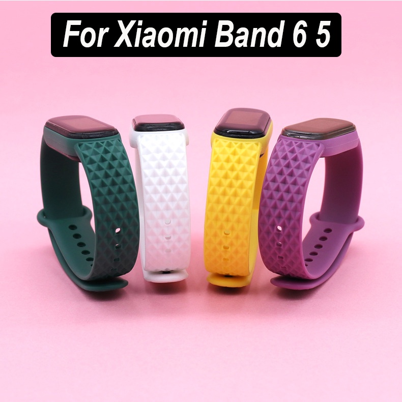 Dây Đeo Thay Thế Chất Liệu Silicon Hoạ Tiết Độc Đáo Cho Mi Band 6/5 Xiaomi Band 5