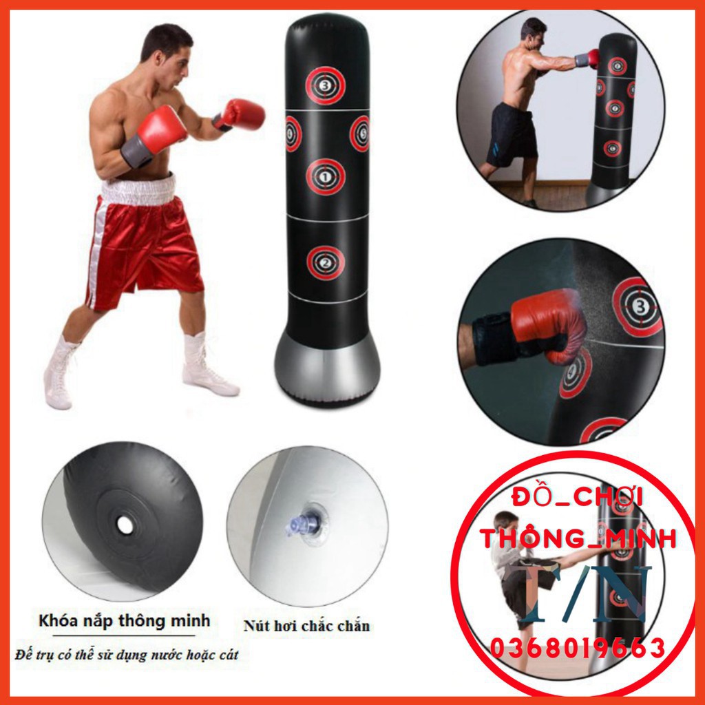 Trụ đấm đá PURE Boxing bơm tương đối - trụ dấm bốc tự cân bằng phản xạ - TẶNG BƠM