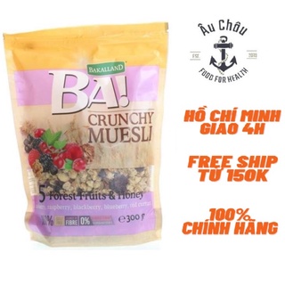 [FLASH SALE] Ngũ cốc ăn sáng giảm cân Bakalland Crunchy Muesli trái cây sấy dinh dưỡng cao cấp đủ loại 300gr NK Ba Lan