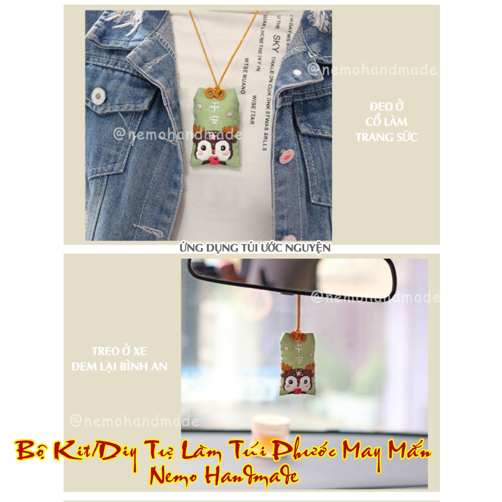 Bộ Kit/ Diy Tự Làm Túi Ước Nguyện Omamori Nemo Handmade - BKOMPT