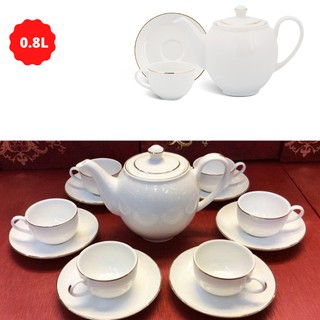 BỘ TRÀ 0.8 L – CAMELLIA – CHỈ VÀNG