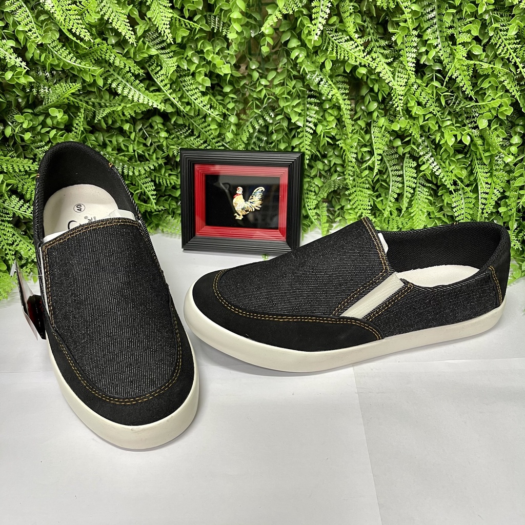 GIÀY LƯỜI NAM VẢI JEAN - BATA NAM CAO CẤP CHÍNH HÃNG THÁI LAN GAMBOL GB82106 | BigBuy360 - bigbuy360.vn