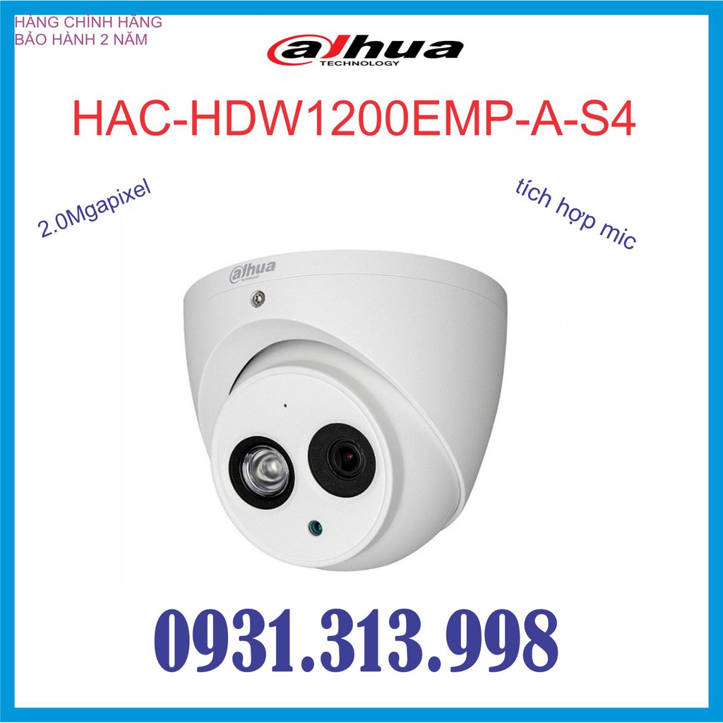 CAMERA HAC-HDW1200EMP-A-S5,Camera Tích Hợp Mic Ghi Âm