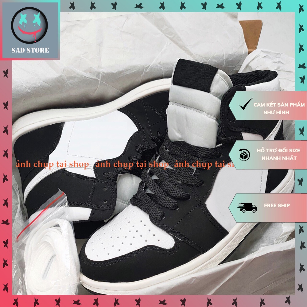 Giày Jordan Cổ Cao Đen Trắng Hàng Cao Cấp Full Box + Bill | BigBuy360 - bigbuy360.vn
