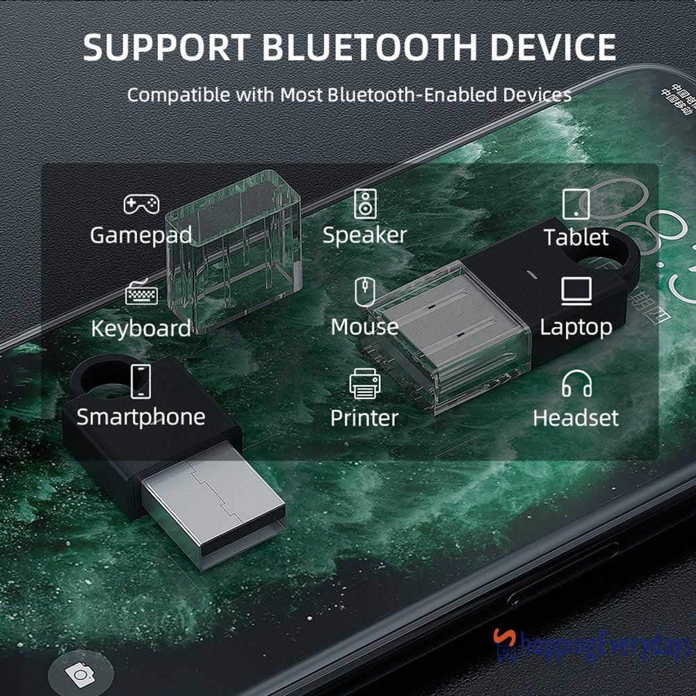 【sv】 Xfanic B108 USB Mini Bluetooth 5.0 Dongle Bluetooth Adapter for PC Computer