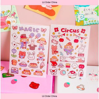 Bộ 4 miếng dán hình hoạt hình siêu dễ thương sticker cute
