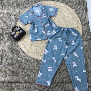 Bộ LỤA kate hoạ tiết ngựa vằn