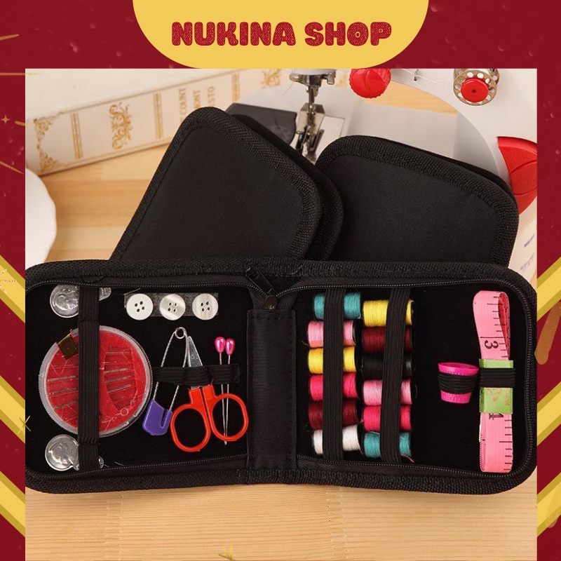 Bộ kim chỉ đa năng thiết kê gấp gọn tiện lợi, đủ vật dụng giúp hỗ trợ may vá và thuận tiện mang ra ngoài - NUKINA SHOP