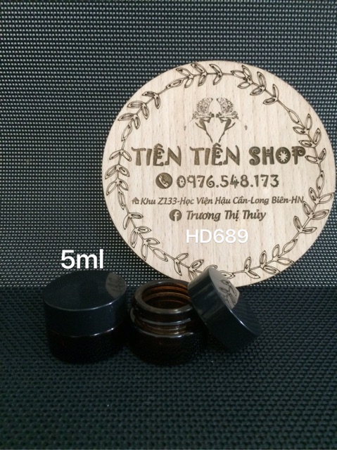 Hũ thuỷ tinh nâu 5ml