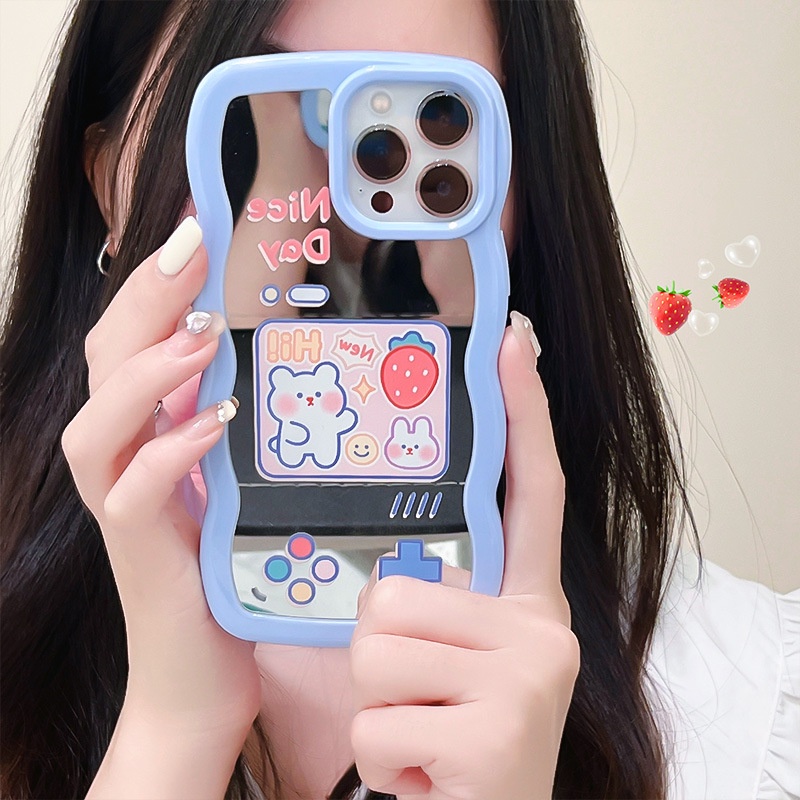 Ốp lưng iphone Ốp Điện Thoại Họa Tiết Ren Tráng Gương Cho iphone 13Promax 11 14pro 6 7 8 plus Dinuo case
