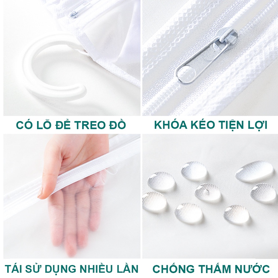 Túi Bọc Quần Áo Trong Suốt, Tú Nhựa Bảo vệ Quần Áo, Che Bụi Hiệu Quả V002