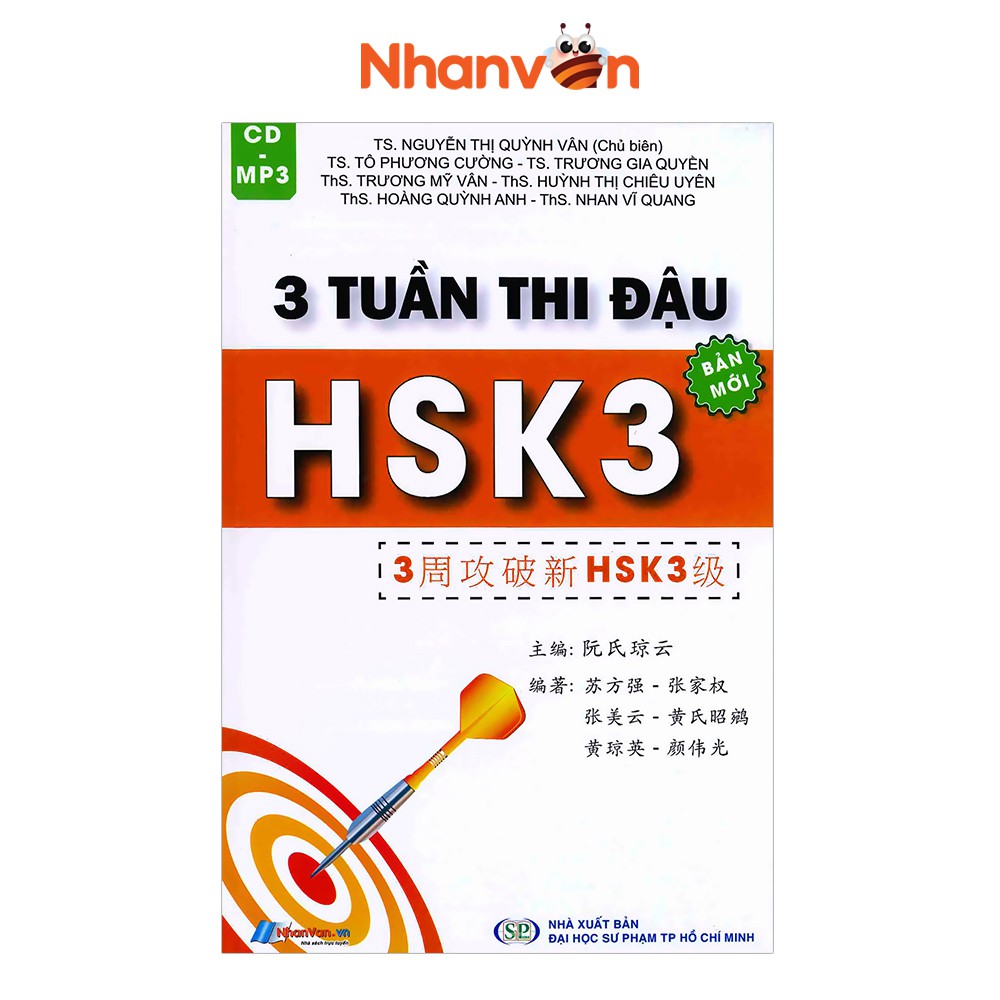 Sách - 3 Tuần Thi Đậu HSK3 (Cấp Độ 3) - Sách luyện thi tiếng Hoa độc quyền Nhân Văn