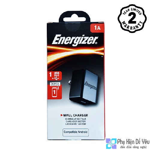 [Mã 229ELSALE hoàn 7% đơn 300K] Combo bộ sạc không dây Energizer WLACWH4 và củ sạc Energizer ACA1AUSC