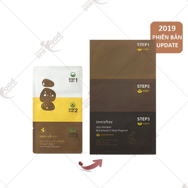 Mặt nạ lột mụn 3 bước Innisfree Jeju Volcanic Blackhead 3 step program