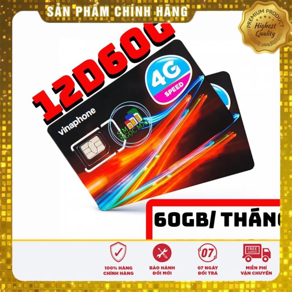 [FREE 12T] Sim 4G Vinaphone Trọn Gói 1 Năm Không Cần Nạp Tiền - D500 - D500T - 12D60G - 12VD89 - 12VD149 - SIM NGỌC MAI