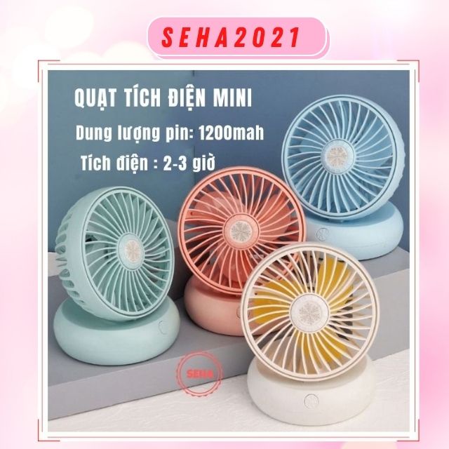 Quạt Tích Điện Mini Cầm Tay Sạc Điện DianDi  Dung Lượng Pin 1200mah Seha2021