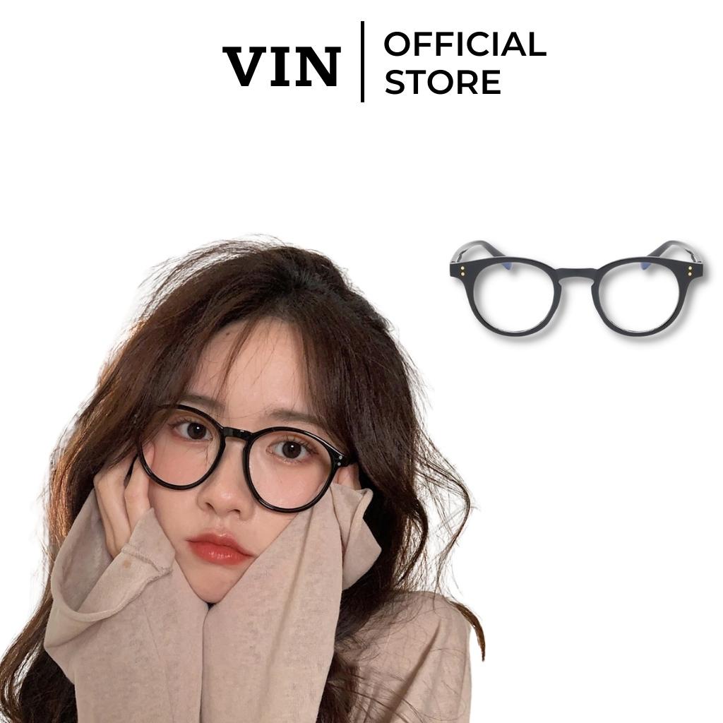 Gọng kính nữ giả cận tròn basic Vinstore a13