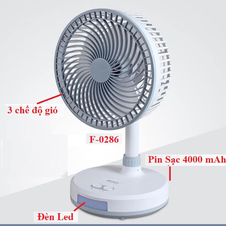 Quạt tich điện 0286 siêu tiện lợi mang theo được khi đi ra ngoài