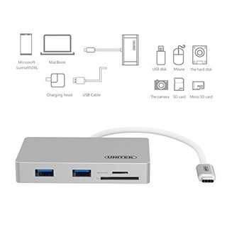 HUB USB 3 PORT + TF READER UNITEK Y-9319