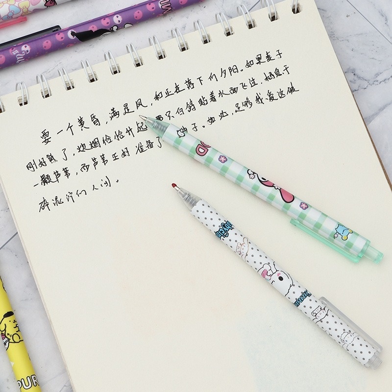 Bút Bi Mực Đen Hình Thỏ Mèo Hoạt Hình Dễ Thương Cỡ Lớn 0.5mm