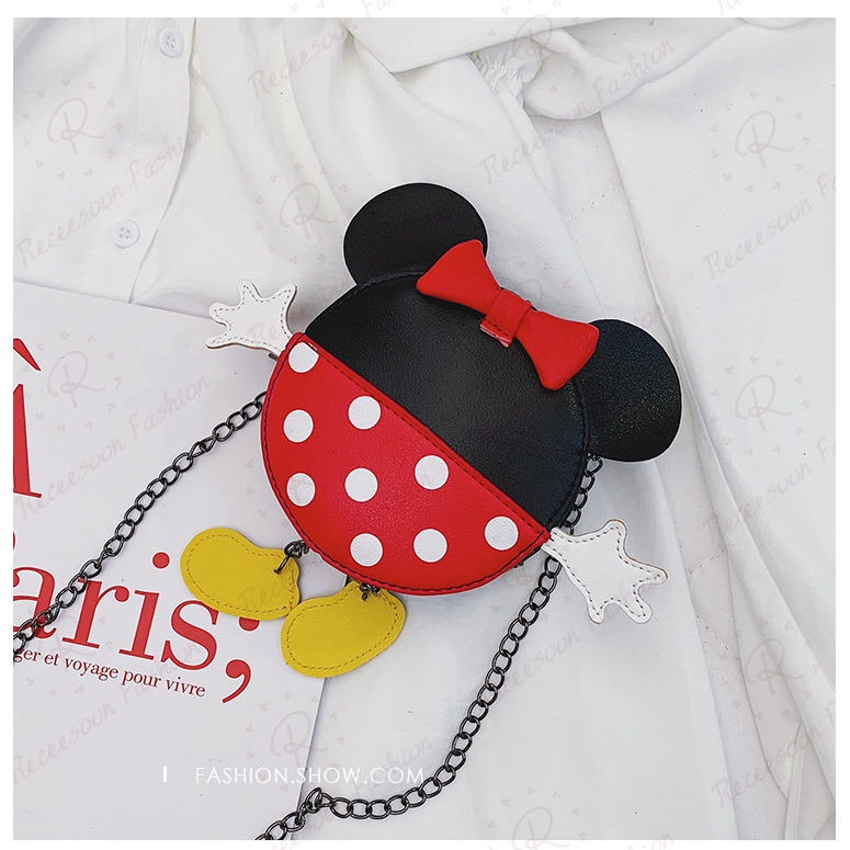 Cartoon Mickey Mouse Kids Shoulder Bags Girls Mini Bag Cute Minnie Crossbody Bag Girl Birthday Gift