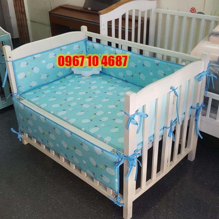 Bộ quây + drap dành cho cũi siêu đẹp 70x130x10cm
