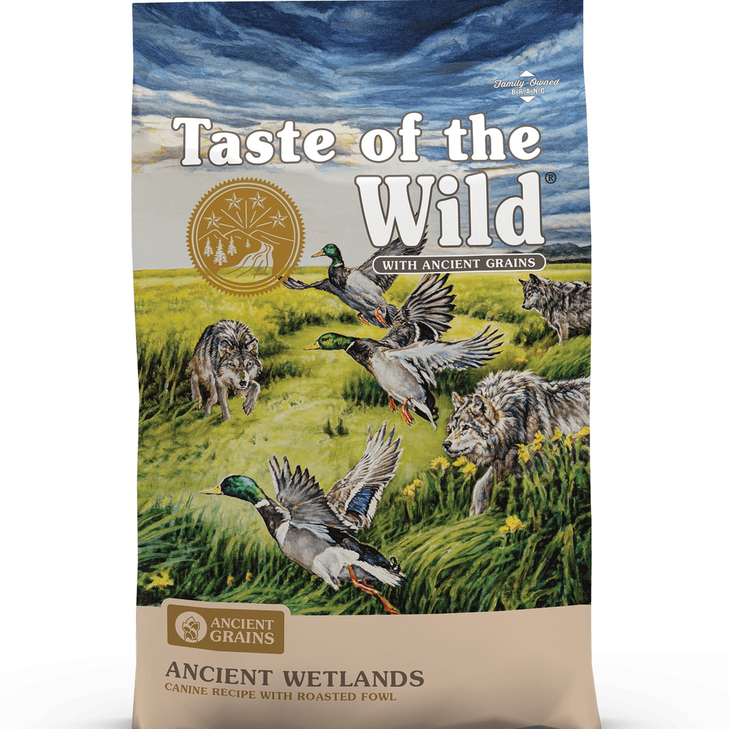 [DINH DƯỠNG CAO] Thức ăn hạt 12KG CHO TẤT CẢ GIỐNG CHÓ TASTE OF THE WILD WETLANDS vị Thịt Chim Rừng Nướng