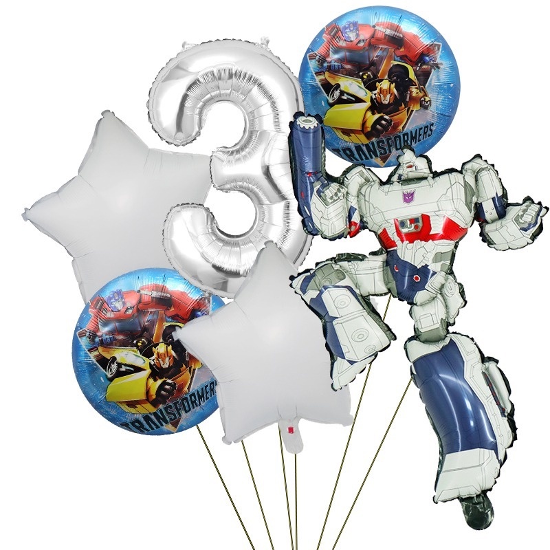 Đồ Chơi Bóng Biến Hình Robot Hoạt Hình Trang Trí Tiệc Sinh Nhật Cho Bé Trai