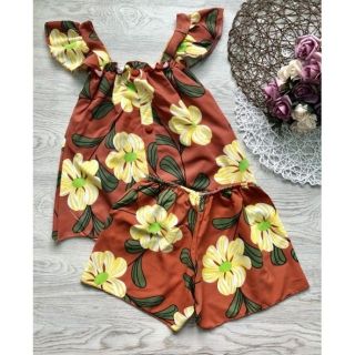 [Rẻ vô địch] Set bộ đùi áo cánh tiên họa tiết hoa (toàn bộ là hình thật)