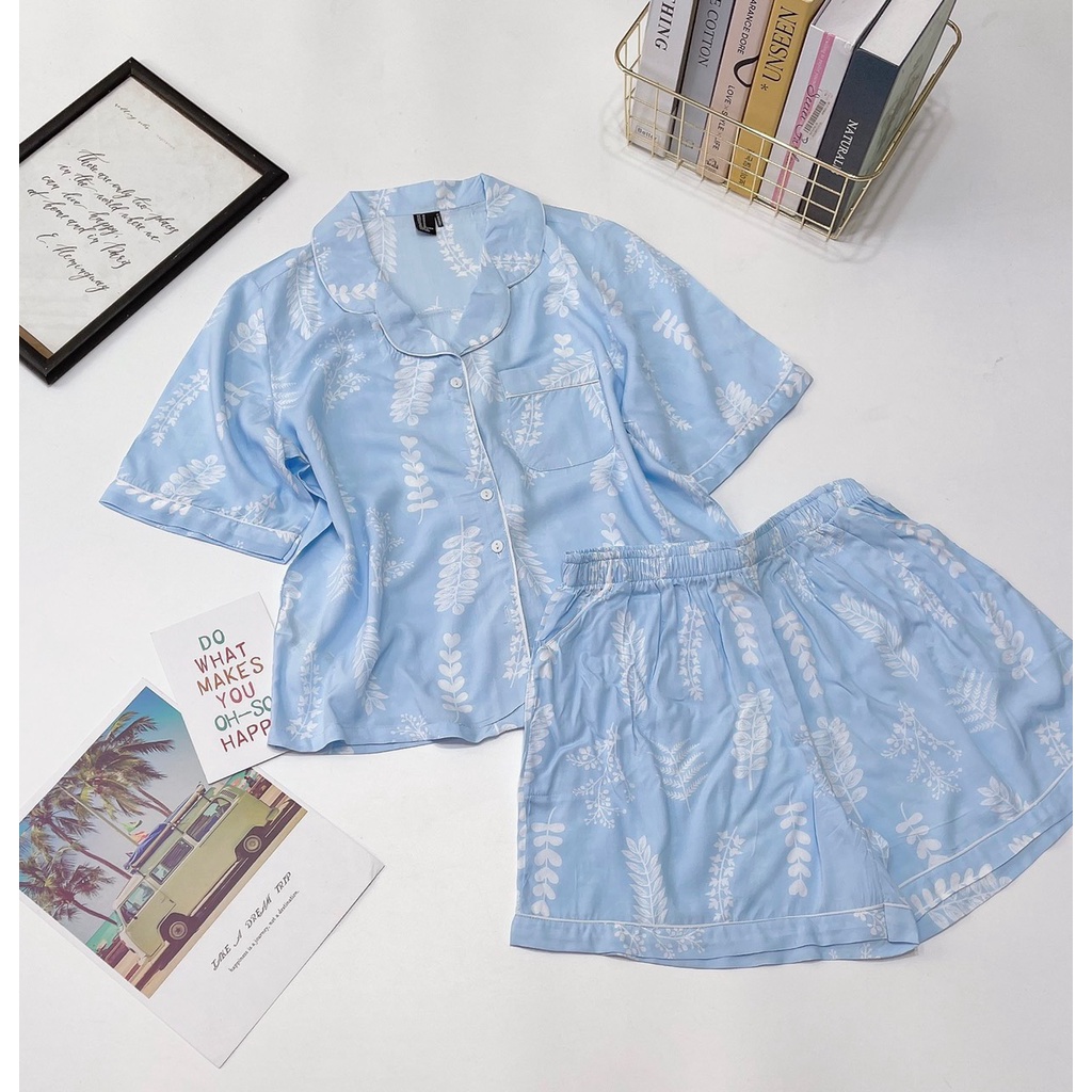 Đồ bộ Pyjama đùi vải tole babydoll F21 (42-68kg)