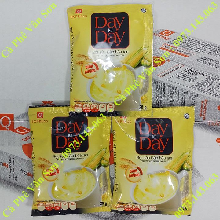 05 bịch Bột sữa Bắp hòa tan Day to Day Trần Quang 600g (20 gói * 30g)