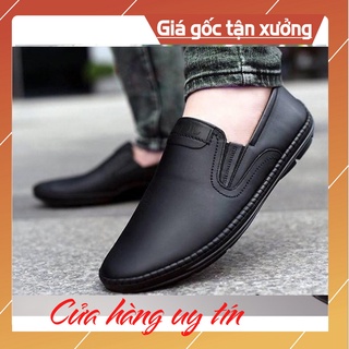 Giày nam lười giày mọi nam da bò đi êm chân