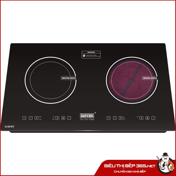 Bếp hỗn hợp 1 điện 1 từ Giovani G-281 ET