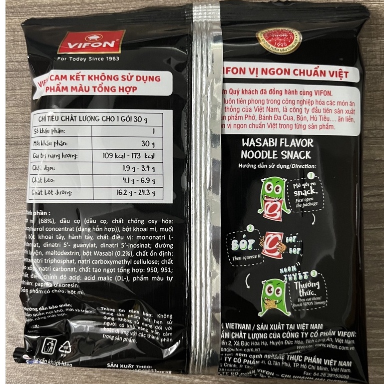 Snack mì tôm vị wasabi 30g