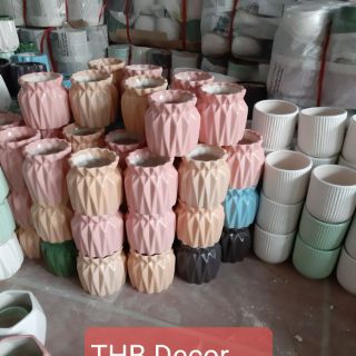 Chậu hoa gốm sứ Bát Tràng