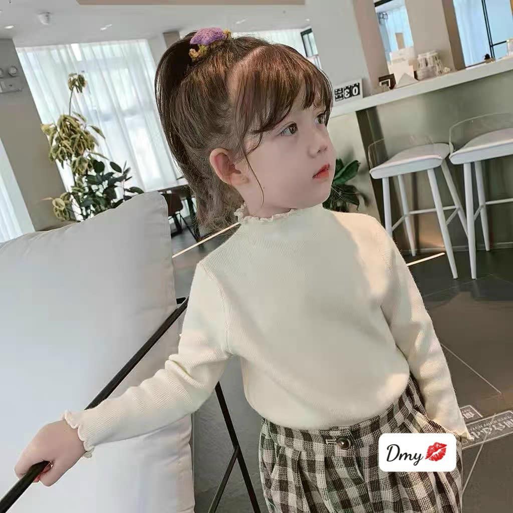SET 4 ÁO CỔ LỌ CHO BÉ GÁI H'M - ÁO GIỮ NHIỆT CHO BÉ