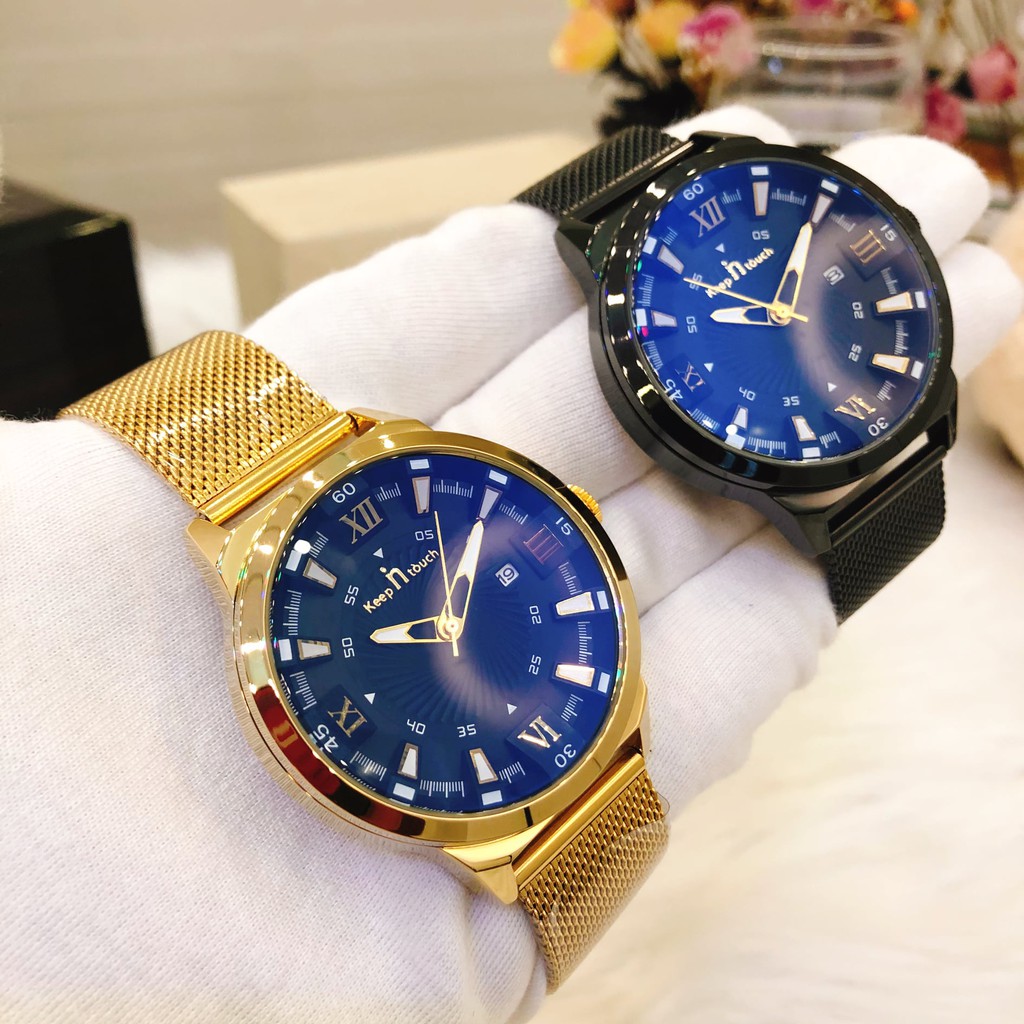 Đồng Hồ Nam Keep In Touch Màu Đen, Kim Dạ Quang, Mặt Kính Tráng Sapphire, Chống Xước, Chống Nước, Bảo Hành 12 Tháng | BigBuy360 - bigbuy360.vn