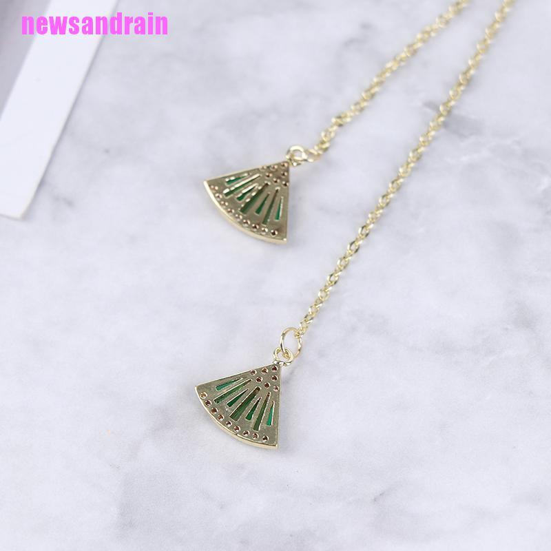 Vòng Cổ Choker Đính Đá Pha Lê Xanh Trắng Cổ Điển