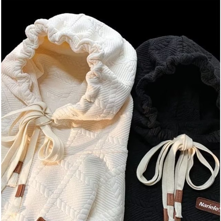 Áo khoác hoodie trơn 2 màu nam nữ  unisex áo hoodie dáng rộng họa tiết kẻ sọc phong cách hàn quốc thời trang xuân