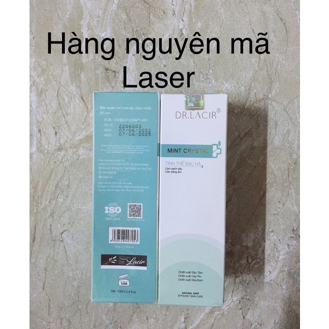 Toner - Tinh thể bạc hà thu nhỏ lỗ chân lông, cân bằng ẩm Lamer care- dr.Lacir