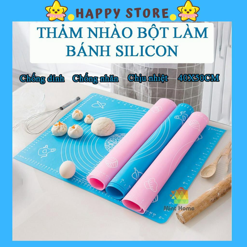 Thảm lót nhào bột Silicon - Chống Dính, Chịu Nhiệt- Kích thước