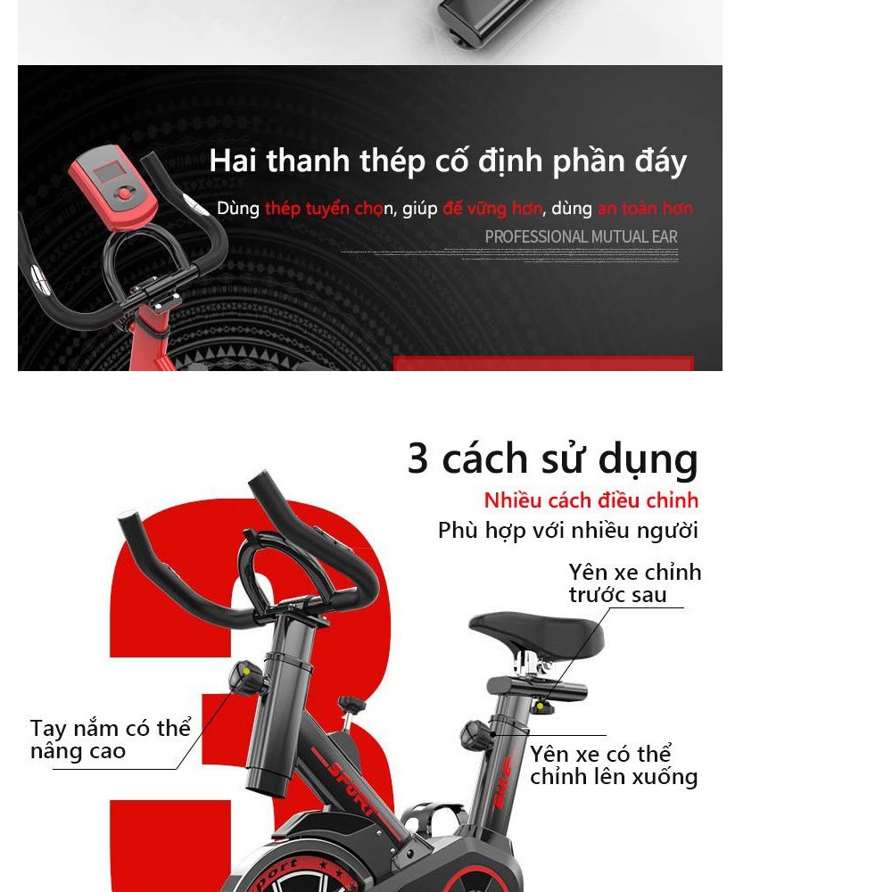Xe Đạp Tập Thể Dục Tại Chỗ, Xe Đạp Thể Thao GYM Bike Sport Q7, Lắp ráp dễ dàng, Hàng chính hãng, Bảo hành 12 tháng